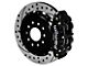Wilwood Forged Narrow Superlite 4R Rear Big Brake Kit with 13-Inch Drilled and Slotted Rotors for OE Parking Brake; Black Calipers (97-13 Corvette C5 & C6)