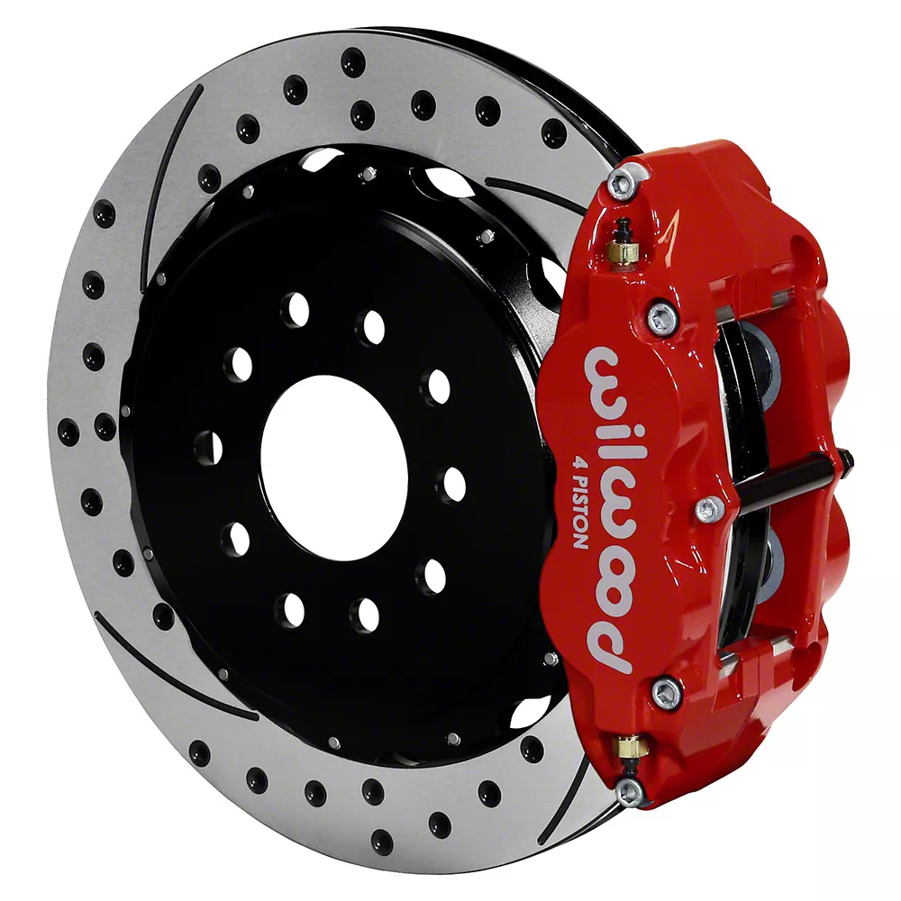 Wilwood Narrow Superlite 4R Rear Caliper & Bracket Kit - Red 97-13 C5/C6 Corvette w/ OEM Rotors