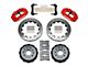 Wilwood Forged Narrow Superlite 4R Rear Big Brake Kit with 13-Inch Drilled and Slotted Rotors for OE Parking Brake; Red Calipers (97-13 Corvette C5 & C6)