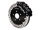 Wilwood Forged Narrow Superlite 6R Front Big Brake Kit with 14-Inch Drilled and Slotted Rotors; Black Calipers (97-13 Corvette C5 & C6)