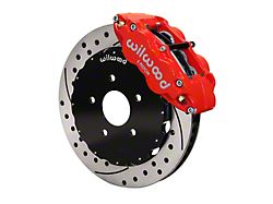 Wilwood Forged Narrow Superlite 6R Front Big Brake Kit with 14-Inch Drilled and Slotted Rotors; Red Calipers (97-13 Corvette C5 & C6)