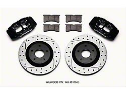 Wilwood SLC56 Brake Rotor, Pad and Caliper Kit; Front; Black Calipers (97-04 Corvette C5)