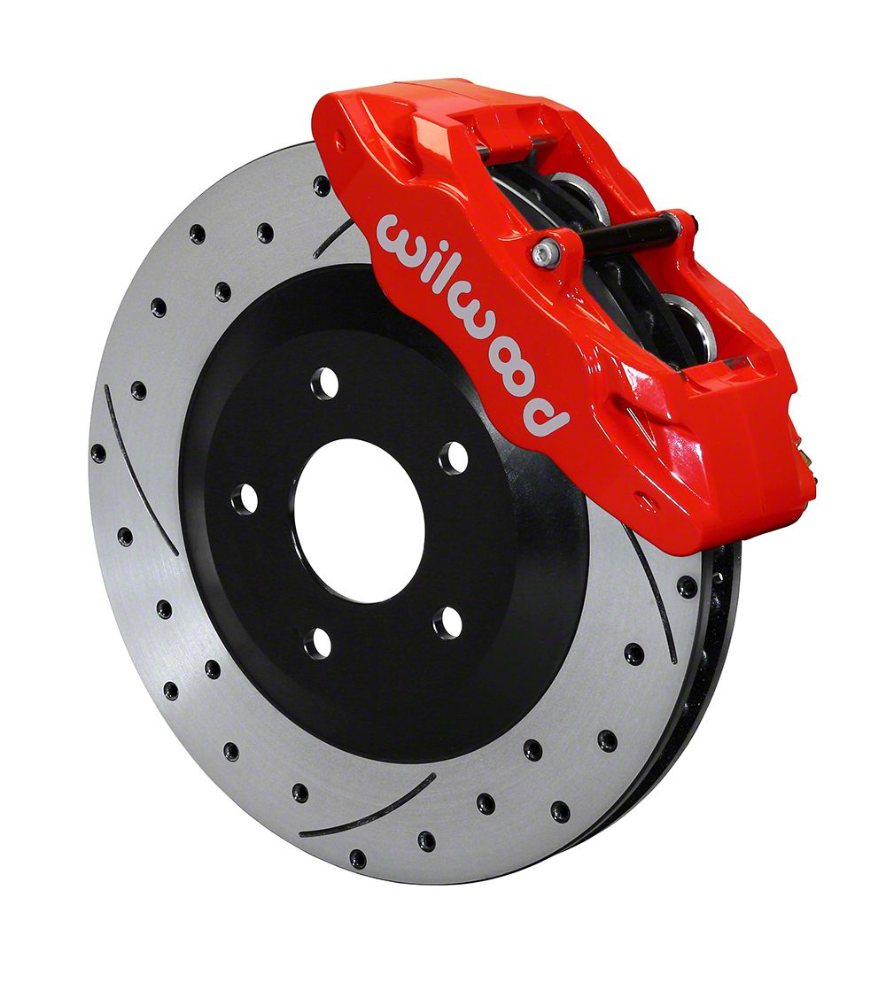 Wilwood Corvette SLC56 Brake Rotor, Pad and Caliper Kit; Front; Red