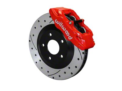 Wilwood SLC56 Brake Rotor, Pad and Caliper Kit; Front; Red Calipers (97-04 Corvette C5)