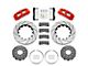 Wilwood SX6R Dynamic Front Big Brake Kit with 14-Inch Drilled and Slotted Rotors; Red Calipers (97-13 Corvette C5 & C6)