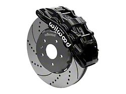 Wilwood SX6R Dynamic Front Big Brake Kit with 14-Inch Drilled and Slotted Rotors; Black Calipers (14-19 Corvette C7)