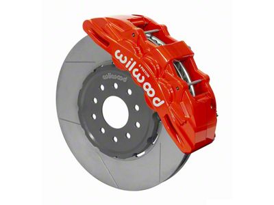 Wilwood SX6R Dynamic Front Big Brake Kit with 14-Inch Slotted Rotors; Red Calipers (97-13 Corvette C5 & C6)