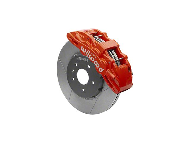 Wilwood SX6R Dynamic Front Big Brake Kit with 14-Inch Slotted Rotors; Red Calipers (14-19 Corvette C7)