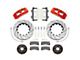 Wilwood SX6R Dynamic Front Big Brake Kit with 15-Inch Drilled and Slotted Rotors; Red Calipers (14-19 Corvette C7)