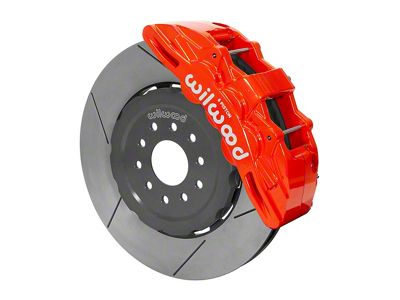 Wilwood SX6R Dynamic Front Big Brake Kit with 15-Inch Slotted Rotors; Red Calipers (97-13 Corvette C5 & C6)