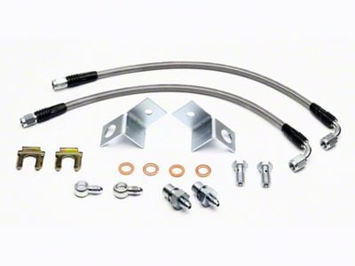 Wilwood CPB Caliper Flexline Brake Line Kit; Rear (05-10 Mustang)