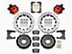 Wilwood CPB Rear Big Brake Kit with Drilled and Slotted Rotors; Red Calipers (05-14 Mustang)