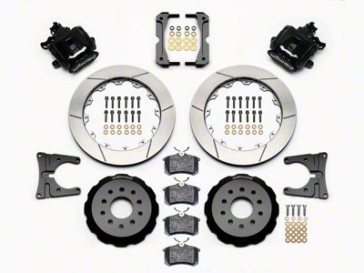 Wilwood CPB Rear Big Brake Kit with Slotted Rotors; Black Calipers (05-14 Mustang)