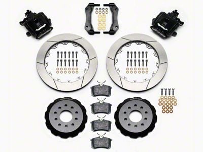 Wilwood CPB Rear Big Brake Kit with Slotted Rotors; Black Calipers (94-04 Mustang GT, V6)