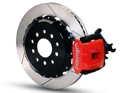 Wilwood CPB Rear Big Brake Kit with Slotted Rotors; Red Calipers (94-04 Mustang GT, V6)