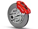 Wilwood Forged Dynalite Pro Series Front Big Brake Kit with Solid Rotors; Red Calipers (87-93 Mustang w/ 5-Lug Conversion)