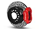 Wilwood Forged Dynalite Rear Big Brake Kit with Drilled and Slotted Rotors; Red Calipers (05-14 Mustang)