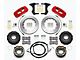 Wilwood AERO4 Rear Big Brake Kit with Slotted Rotors; Red Calipers (05-14 Mustang w/ BMR Suspension)