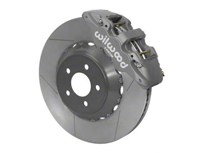 Wilwood AERO6 Road Race Front Big Brake Kit; Anodized Gray Calipers (15-23 Mustang)