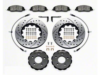 Wilwood Promatrix Drilled and Slotted Rotors; Front Pair (05-10 Mustang GT)