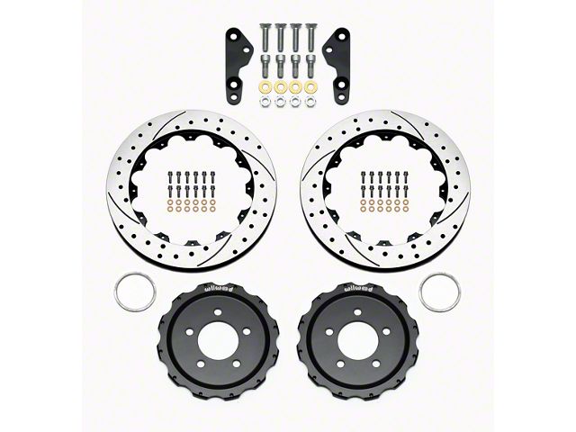 Wilwood Promatrix Drilled and Slotted Rotors; Rear Pair (05-14 Mustang, Excluding 13-14 GT500)
