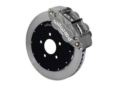 Wilwood Superlite 4R Road Race Front Big Brake Kit with 12.88-Inch Plain Rotors; Anodized Gray Calipers (94-04 Mustang)