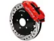 Wilwood Superlite 6R Front Big Brake Kit with 12.90-Inch Drilled and Slotted Rotors; Red Calipers (94-04 Mustang)
