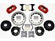 Wilwood Superlite 4R Rear Big Brake Kit with Drilled and Slotted Rotors; Red Calipers (05-14 Mustang)