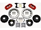 Wilwood Superlite 4R Rear Big Brake Kit with Drilled and Slotted Rotors; Red Calipers (05-14 Mustang)