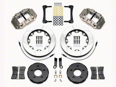 Wilwood Superlite 4R Road Race Front Big Brake Kit; Anodized Gray Calipers (05-14 Mustang)