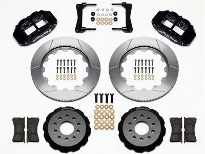 Wilwood Superlite 6R Front Big Brake Kit with 14-Inch Slotted Rotors; Black Calipers (05-14 Mustang)
