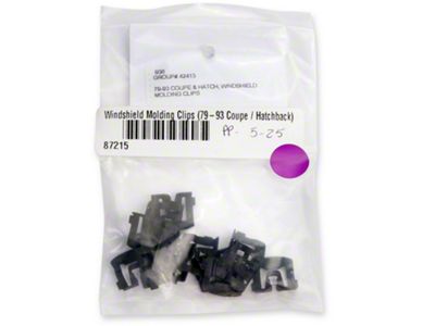Windshield Molding Clips (79-93 Mustang Coupe, Hatchback)