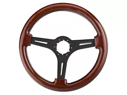 SpeedForm Wood Steering Wheel; Black Center (79-04 Mustang)