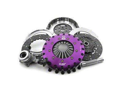 X-Clutch 10-50-Inch Twin Sprung Organic Disc Clutch Kit with Flywheel and Hydraulic Release Bearing; 26-Spline (14-15 Camaro Z/28)