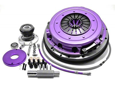 X-Clutch 10.50-Inch Twin Solid Organic Disc Clutch Kit with Flywheel and Hydraulic Release Bearing; 26-Spline (12-15 Camaro ZL1)