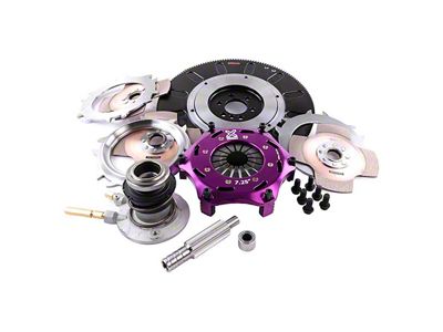 X-Clutch 7.25-Inch Triple Solid Ceramic Disc Clutch Kit with Lighten Chromoly Flywheel and Hydraulic Release Bearing; 26-Spline (98-02 5.7L Camaro)