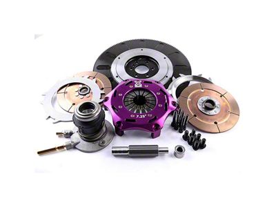 X-Clutch 7.25-Inch Twin Solid Ceramic Disc Clutch Kit with Chromoly Flywheel and Hydraulic Release Bearing; 26-Spline (98-02 5.7L Camaro)