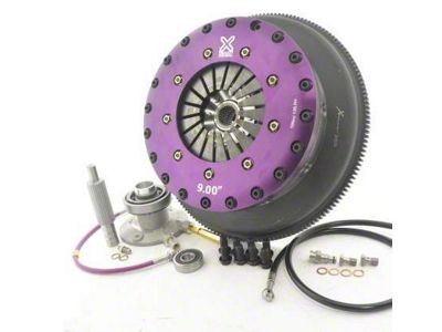 X-Clutch 9-Inch Triple Solid Ceramic Disc Clutch Kit with Chromoly Flywheel and Hydraulic Release Bearing; 26-Spline (12-15 Camaro ZL1)