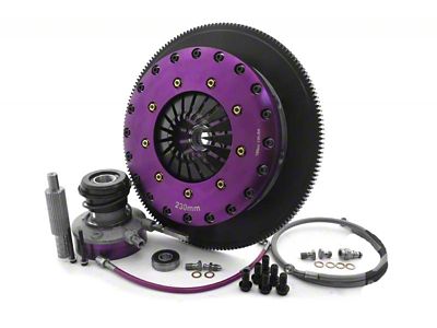 X-Clutch 9-Inch Twin Solid Ceramic Disc Clutch Kit with Chromoly Flywheel and Hydraulic Release Bearing; 26-Spline (10-15 Camaro SS)