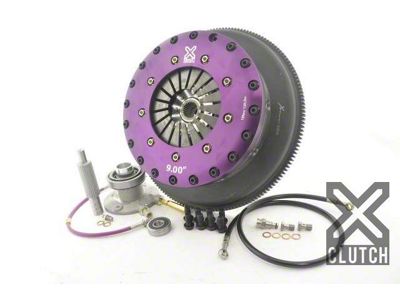 X-Clutch 9-Inch Triple Solid Organic Disc Clutch Kit with Chromoly Flywheel and Hydraulic Release Bearing; 26-Spline (12-15 Camaro ZL1)