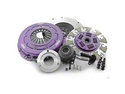 X-Clutch Stage 2 Single Cushioned Ceramic Disc Clutch Kit with Chromoly Flywheel and Hydraulic Release Bearing; 23-Spline (10-15 3.6L Camaro)