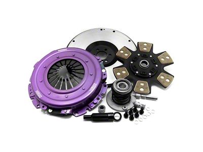 X-Clutch Stage 2 Single Sprung Ceramic Disc Clutch Kit with Chromoly Flywheel and Hydraulic Release Bearing; 26-Spline (98-02 5.7L Camaro)