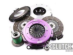 X-Clutch 10.50-Inch Twin Solid Organic Disc Clutch Kit with Flywheel and Hydraulic Release Bearing; 10-Spline (11-11.5 V8 HEMI Challenger)