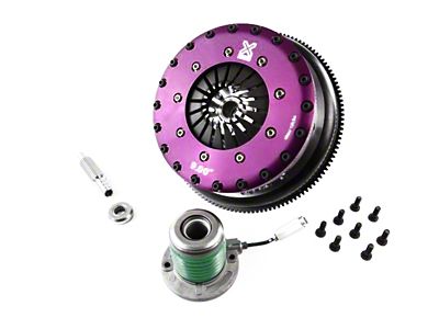 X-Clutch 9-Inch Triple Solid Organic Disc Clutch Kit with Chromoly Flywheel and Hydraulic Release Bearing; 26-Spline (08-10 V8 HEMI Challenger; 11.5-23 V8 HEMI Challenger)