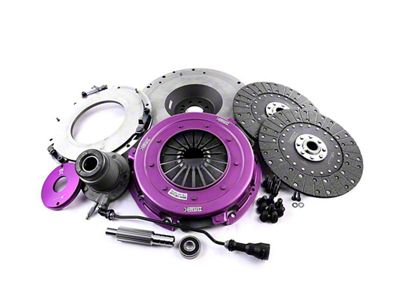 X-Clutch 10.50-Inch Twin Solid Organic Disc Clutch Kit with Flywheel and Hydraulic Release Bearing; 26-Spline (14-19 Corvette C7)