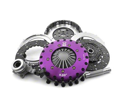 X-Clutch 10.50-Inch Twin Sprung Organic Disc Clutch Kit with Flywheel and Hydraulic Release Bearing; 26-Spline (97-04 Corvette C5)