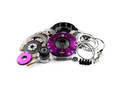 X-Clutch 9-Inch Triple Solid Ceramic Disc Clutch Kit with Chromoly Flywheel and Hydraulic Release Bearing; 26-Spline (09-13 Corvette C6 ZR1)