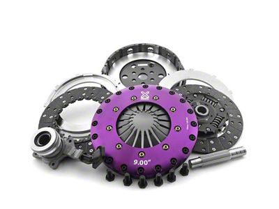 X-Clutch 9-Inch Triple Solid Organic Disc Clutch Kit with Chromoly Flywheel and Hydraulic Release Bearing; 26-Spline (05-13 Corvette C6, Excluding ZR1)