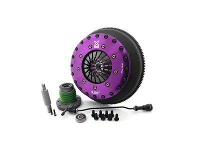 X-Clutch 9-Inch Twin Solid Ceramic Disc Clutch Kit with Chromoly Flywheel and Hydraulic Release Bearing; 26-Spline (14-19 Corvette C7)