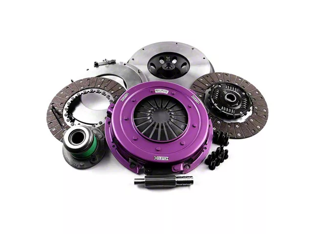 X-Clutch 10.50-Inch Twin Sprung Organic Disc Clutch Kit with Flywheel and Hydraulic Release Bearing; 26-Spline (15-20 Mustang GT350)